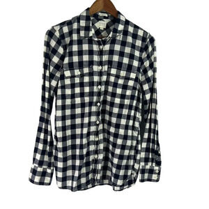 J Crew Perfect Fit Mens Flannel Shirt Size Medium Button Up Long Sleeve Shirt